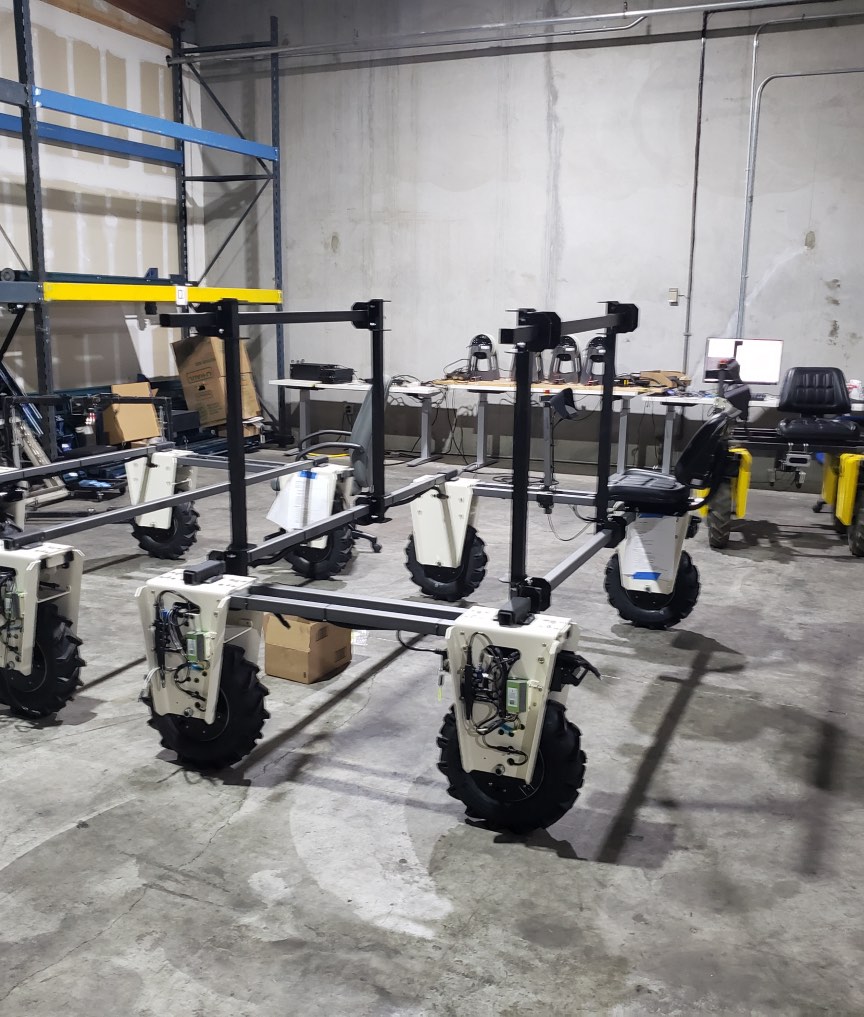 farm robotics - tractor robots being assembled